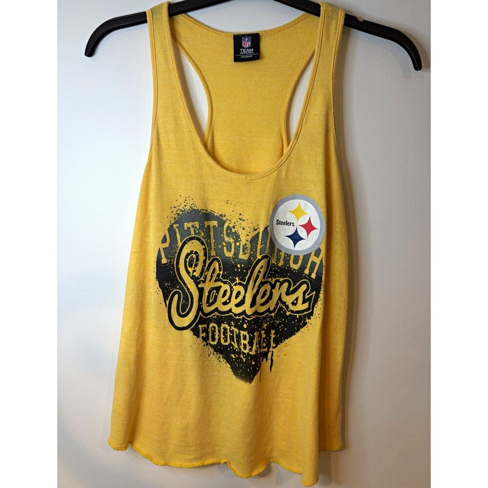 NFL Team Apparel Women's Pittsburgh Steelers NFL Football Yellow Tank Top Shirt